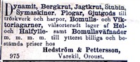 Hedström annons